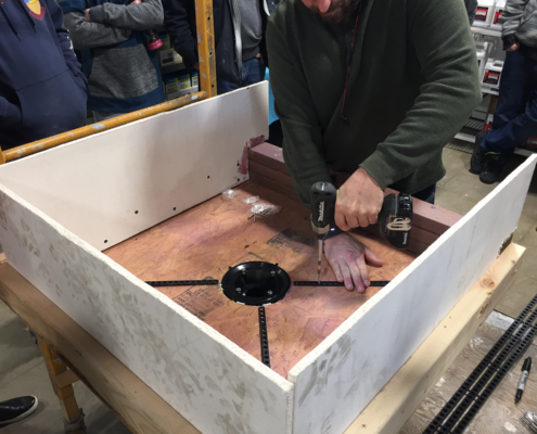 Installing the pan liner rails