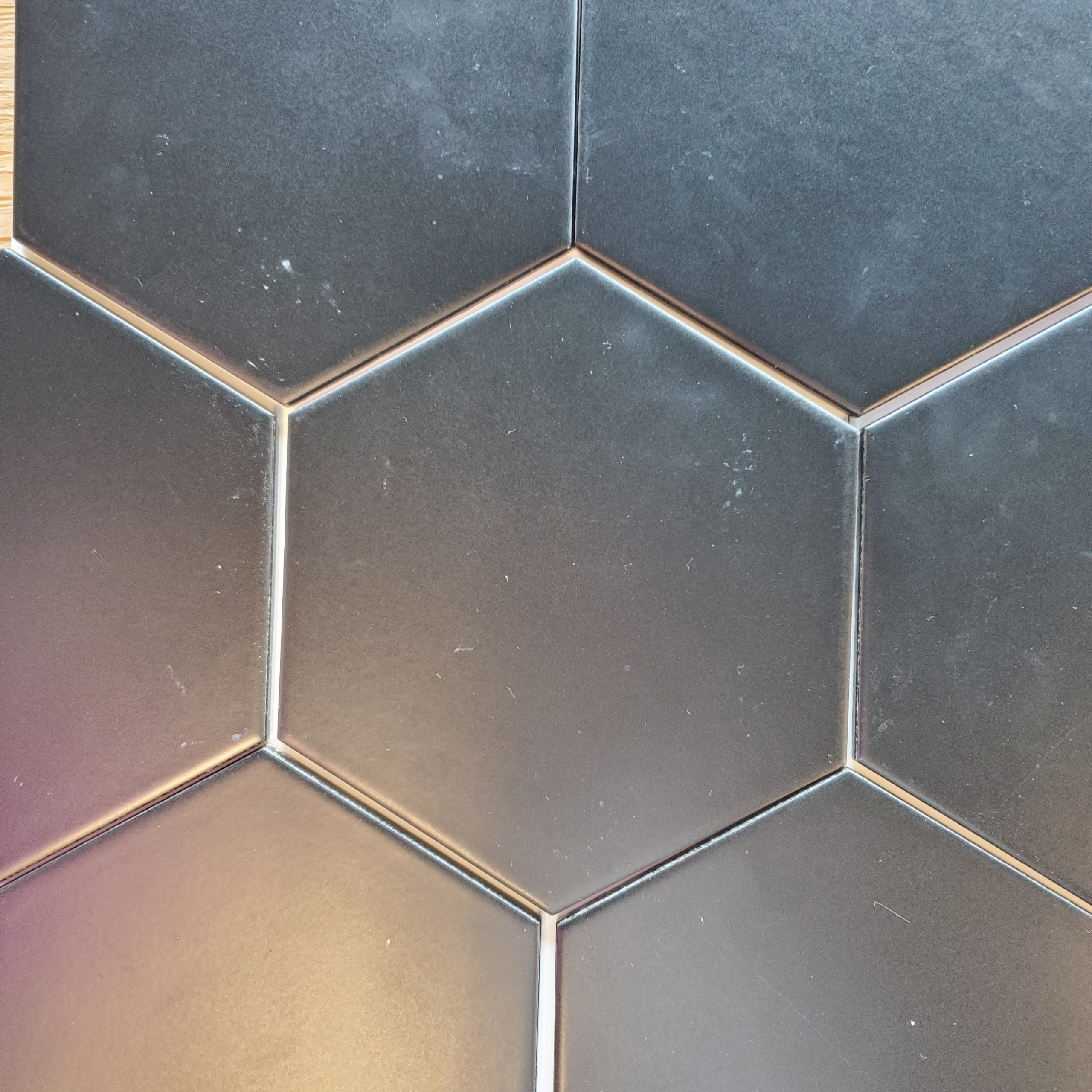 Mon 8x9 Black Hexagon Porcelain Tile Tile For Less Utah